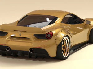F488 Wide Body Kit Printable 3D Print Model