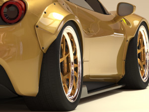F488 Wide Body Kit Printable 3D प्रिंट मॉडल
