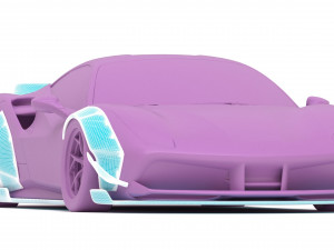 F488 Wide Body Kit Printable 3D प्रिंट मॉडल