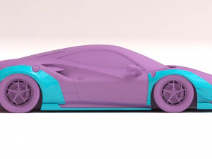 F488 Wide Body Kit Printable 3D Print Model