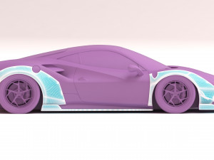 F488 Wide Body Kit Printable 3D प्रिंट मॉडल