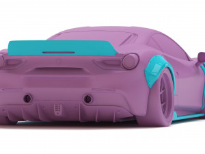 F488 Wide Body Kit Printable 3D प्रिंट मॉडल