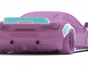 F488 Wide Body Kit Printable 3D प्रिंट मॉडल