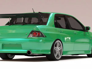Mitsubishi Lancer VII DAMD Body Kit and Addons 3D Print Model