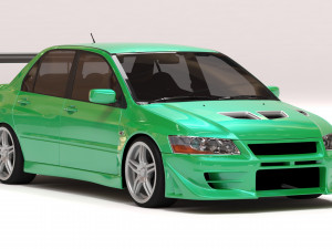 Mitsubishi Lancer VII DAMD Body Kit and Addons 3D Print Model