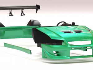 Mitsubishi Lancer VII DAMD Body Kit and Addons 3D Print Model