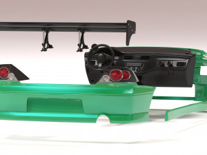 Mitsubishi Lancer VII DAMD Body Kit and Addons 3D Print Model