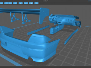 Mitsubishi Lancer VII DAMD Body Kit and Addons 3D Print Model