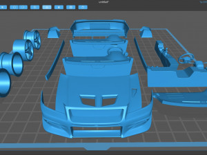 Mitsubishi Lancer VII DAMD Body Kit and Addons 3D Print Model