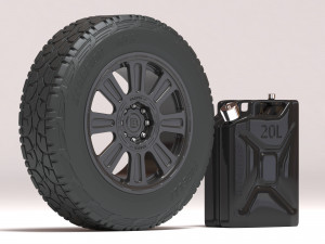 Brabus 800 Adventure XLP Wheel and Canister Modelo de Impressão 3D