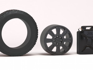 Brabus 800 Adventure XLP Wheel and Canister Modelo de Impressão 3D