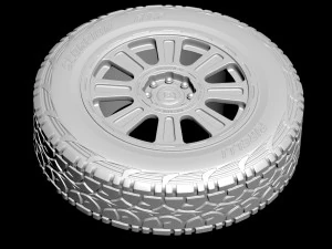 Brabus 800 Adventure XLP Wheel and Canister 3D Print Model