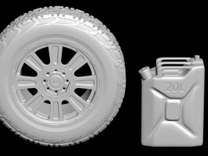 Brabus 800 Adventure XLP Wheel and Canister 3D Print Model