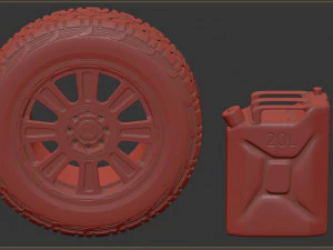 Brabus 800 Adventure XLP Wheel and Canister 3D Print Model
