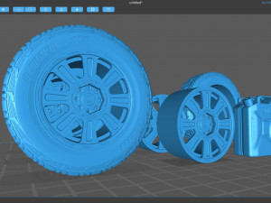 Brabus 800 Adventure XLP Wheel and Canister Modelo de Impressão 3D