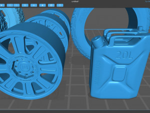 Brabus 800 Adventure XLP Wheel and Canister Modelo de Impressão 3D