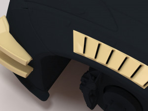 GT-R Lb Front Fender Vents Aero 3D-Druckmodell