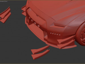 GT-R Lb Front Fender Vents Aero 3D-Druckmodell