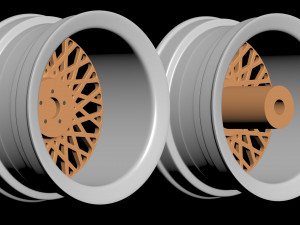 Forgiato Tessuto Rim 3D Baskı Modeli