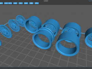 Forgiato Tessuto Rim 3D Baskı Modeli