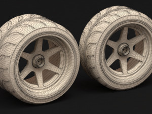 F40 Liberty Walk Wheels standalone 3D 프린트 모델