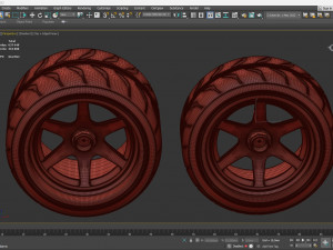 F40 Liberty Walk Wheels standalone 3D 프린트 모델