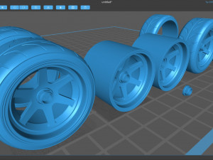 F40 Liberty Walk Wheels standalone 3D 프린트 모델