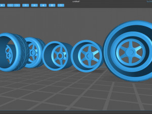 F40 Liberty Walk Wheels standalone 3D 프린트 모델