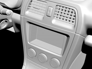 Subaru Impreza LHD Dash 3D-Druckmodell