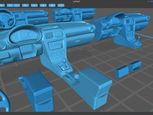 Subaru Impreza LHD Dash 3D-Druckmodell