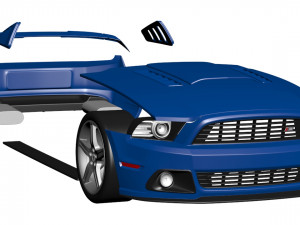 Mustang Roush RS3 2014 Body Kit 3D प्रिंट मॉडल
