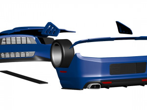 Mustang Roush RS3 2014 Body Kit 3D प्रिंट मॉडल