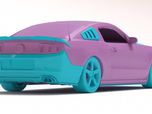 Mustang Roush RS3 2014 Body Kit 3D प्रिंट मॉडल