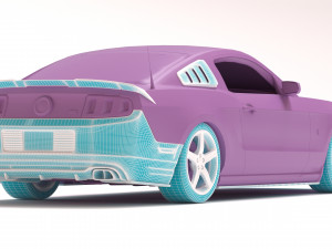 Mustang Roush RS3 2014 Body Kit 3D प्रिंट मॉडल