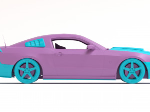 Mustang Roush RS3 2014 Body Kit 3D प्रिंट मॉडल