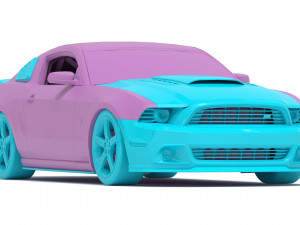 Mustang Roush RS3 2014 Body Kit 3D प्रिंट मॉडल