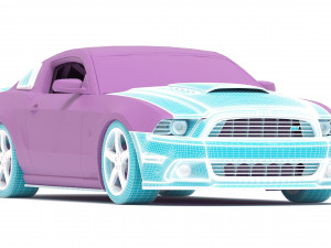 Mustang Roush RS3 2014 Body Kit 3D प्रिंट मॉडल