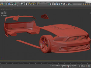 Mustang Roush RS3 2014 Body Kit 3D प्रिंट मॉडल