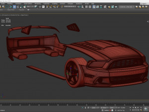 Mustang Roush RS3 2014 Body Kit 3D प्रिंट मॉडल