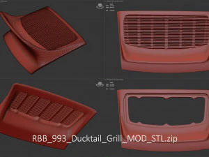 RWB 993 Ducktail Standalone 3D Print Model