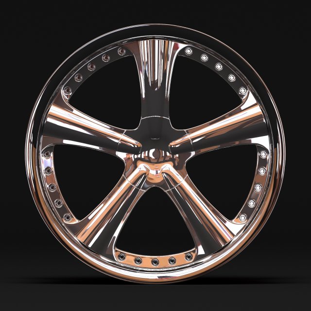 AME Modelart 3PC Wheels Model Cetak 3D .c4d .max .obj .3ds .fbx .stl .blend 