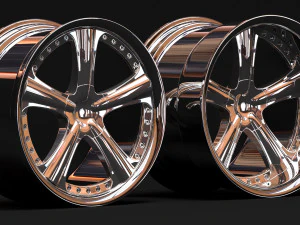 AME Modelart 3PC Wheels 3D Print Model