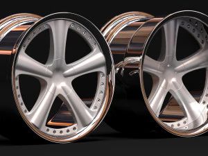 AME Modelart 3PC Wheels 3D Print Model