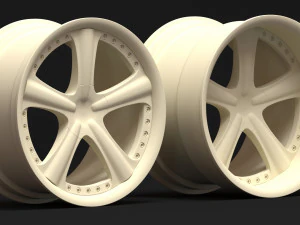 AME Modelart 3PC Wheels 3D Print Model