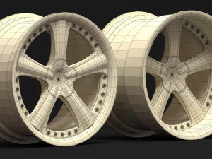 AME Modelart 3PC Wheels 3D Print Model