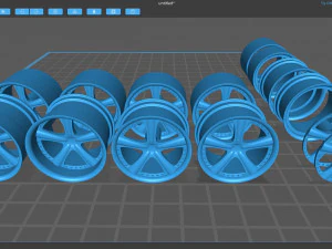 AME Modelart 3PC Wheels 3D Print Model