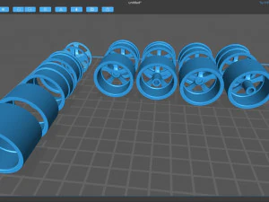AME Modelart 3PC Wheels 3D Print Model