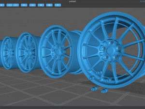 Enkei NT03M rim 3Dプリントモデル