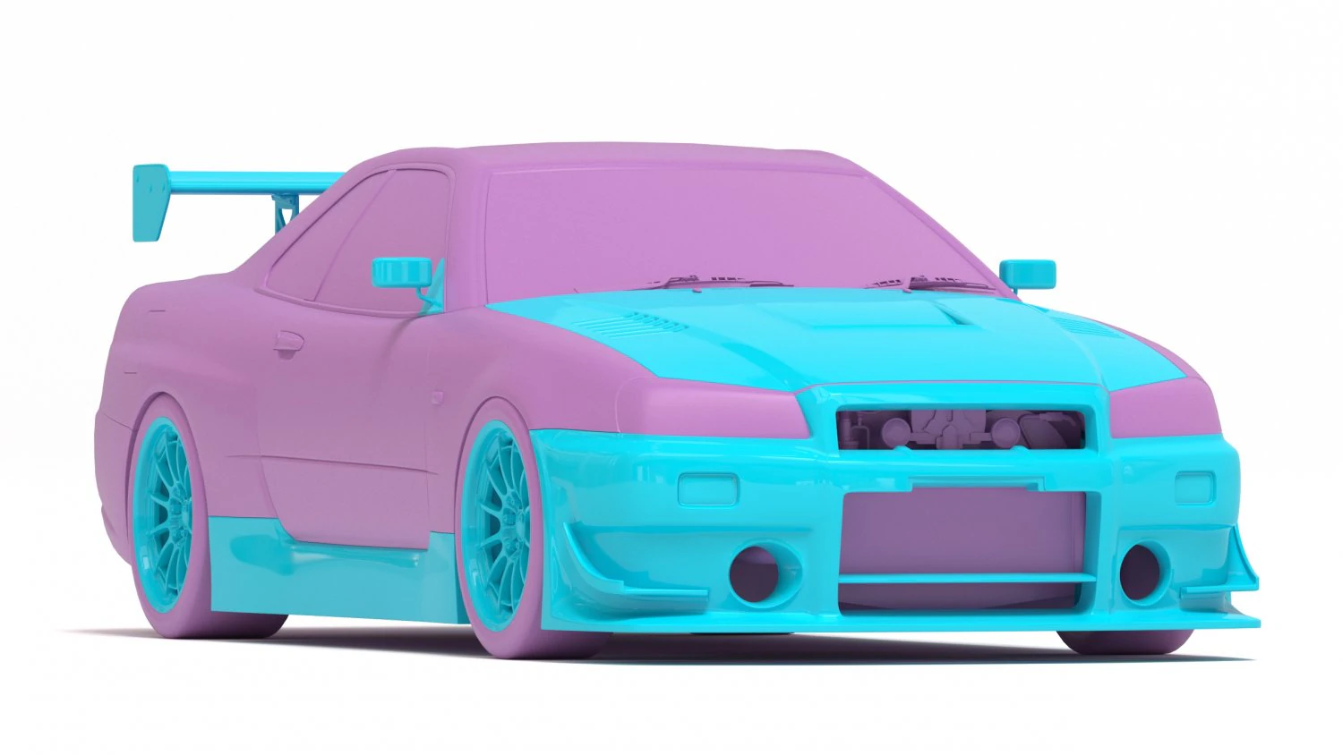 Kit Nissan R34 N1 Super Taikyu Modello di stampa 3D .c4d .max .obj .3ds .fbx .stl .blend 