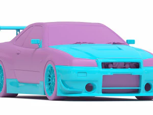 Kit Super Taikyu Nissan R34 N1 Modelo de Impressão 3D
